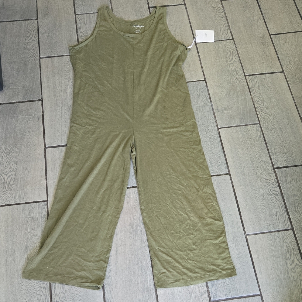 Brooklinen‎ Olive Green Sleeveless Jumpsuit